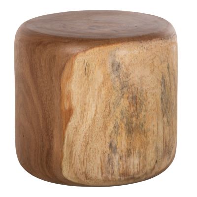 STOOL ROUND TOBI HM9791 SOLID SUAR WOOD IN NATURAL COLOR Φ44x43Hcm.