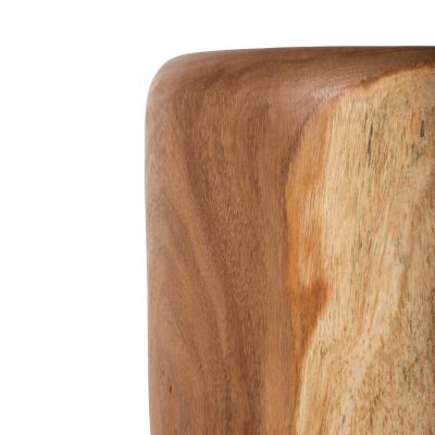 STOOL ROUND TOBI HM9791 SOLID SUAR WOOD IN NATURAL COLOR Φ44x43Hcm.