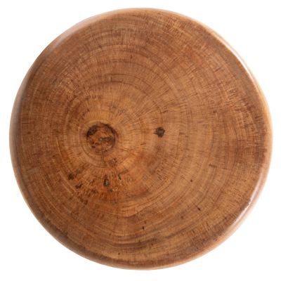 STOOL ROUND TOBI HM9791 SOLID SUAR WOOD IN NATURAL COLOR Φ44x43Hcm.