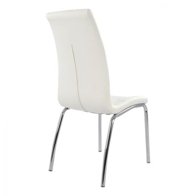 Dining chair Carey HM0175.11 White PU with metallic frame 43x64x100 cm