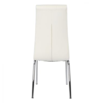 Dining chair Carey HM0175.11 White PU with metallic frame 43x64x100 cm