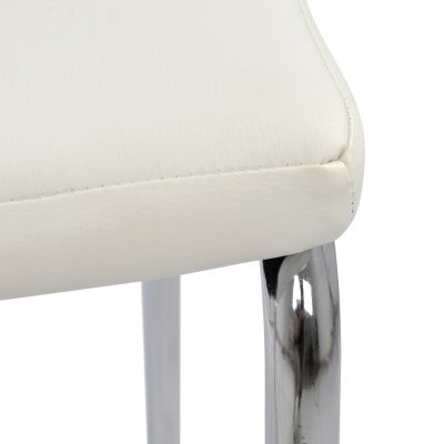 Dining chair Carey HM0175.11 White PU with metallic frame 43x64x100 cm