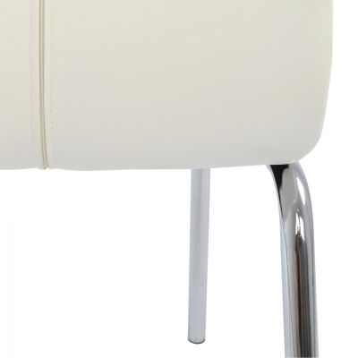 Dining chair Carey HM0175.11 White PU with metallic frame 43x64x100 cm