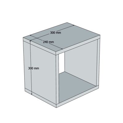 СТЕННИ РАФТОВЕ 5БР HM9519.03 БЯЛ МЕЛАМИН 30x30x24Hcm.