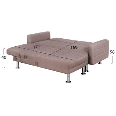 Mutli Corner Sofa Beige Sofa Bed Holden HM3147.02 Recersible 265x151x78cm