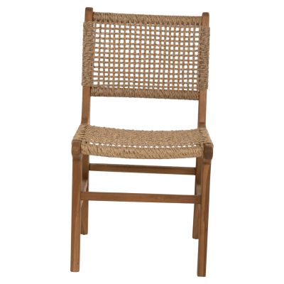 DINING CHAIR NESHA HM9386.11 TEAK WOOD AND VIRO ROPE 50x56x85Hcm.