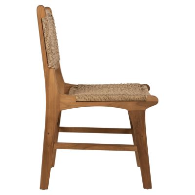 DINING CHAIR NESHA HM9386.11 TEAK WOOD AND VIRO ROPE 50x56x85Hcm.