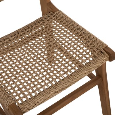 DINING CHAIR NESHA HM9386.11 TEAK WOOD AND VIRO ROPE 50x56x85Hcm.