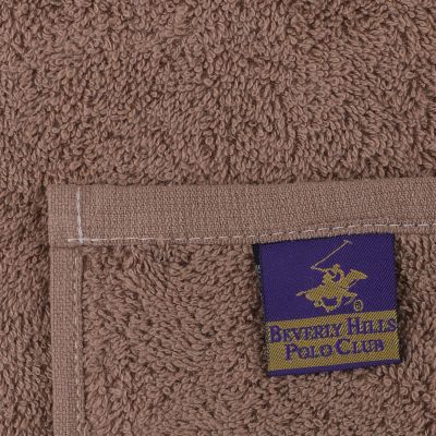 ЛАВЕТА КЪРПИ 4БР BEVERLY HILLS POLO CLUB HM12124.04 КАФЯВО БЯЛО 30x30 см. 355BHP0233