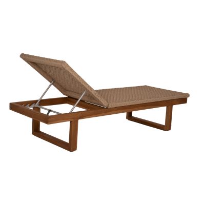 SUNLOUNGER PATRON HM5993 TEAK WOOD-VIRO ROPE WICKER 191x65x86Hcm.