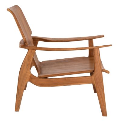 ARMCHAIR RESHIN HM9551 SOLID TEAK WOOD IN NATURAL COLOR  80x82x76Hcm.