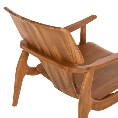 ARMCHAIR RESHIN HM9551 SOLID TEAK WOOD IN NATURAL COLOR  80x82x76Hcm.