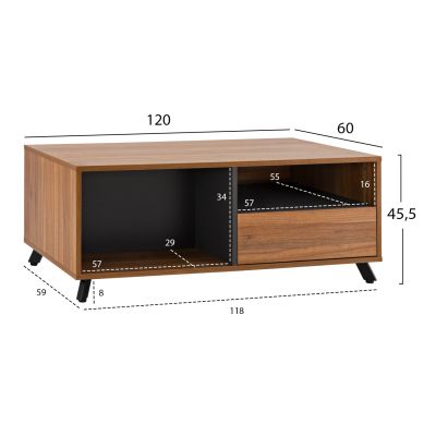 Professional Coffee Table Supreme HM2376 120x60x45.5cm