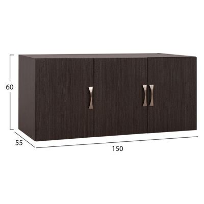 Loft of 3doors wardrobe Carly HM385.01 Zebrano color 150x55x60