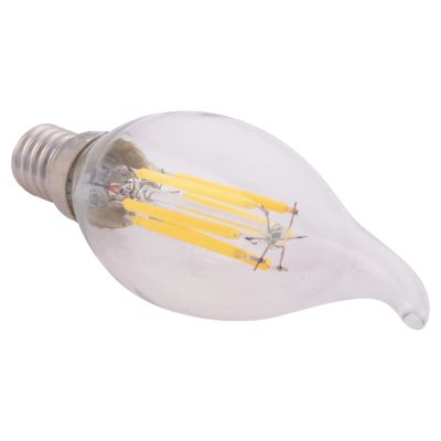 ЕЛЕКТРОННА КРУШКА HM4047.01 СТИЛ НА ПЛАМЪК LED С ЖИШКА 6W E14 3000K CLEAR С ДИМУМ