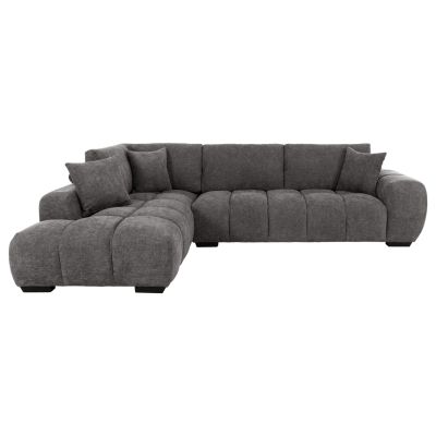 CORNER SOFA (LEFT) COVEN HM3266.03L DARK GREY FABRIC 298x102-208x85Hcm.