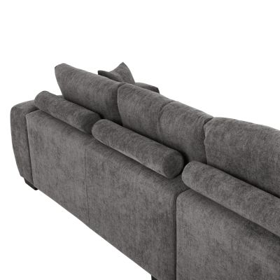 CORNER SOFA (LEFT) COVEN HM3266.03L DARK GREY FABRIC 298x102-208x85Hcm.