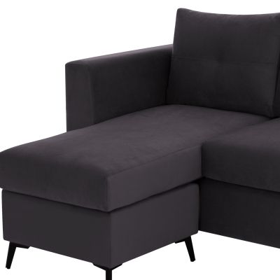 ΡONZA corner sofa, grey, high leg, 2pcs, reversible