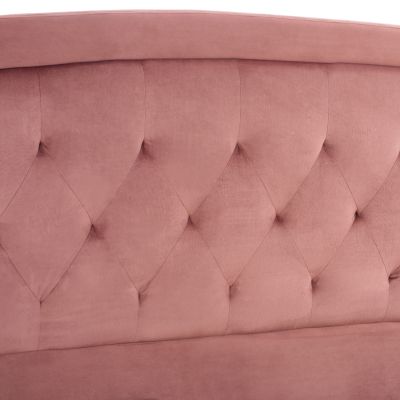 BED ODELIA VELVET DUSTY PINK WITH STORAGE HM581.02 185x212x113 cm.