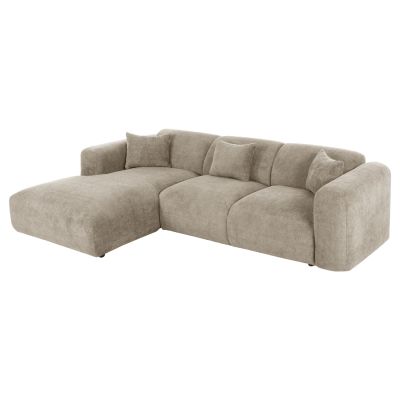 CORNER SOFA (LEFT) BRICKEN HM3275.01L BEIGE FABRIC 110-282x98-160x72Hcm.