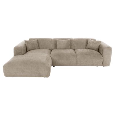 CORNER SOFA (LEFT) BRICKEN HM3275.01L BEIGE FABRIC 110-282x98-160x72Hcm.