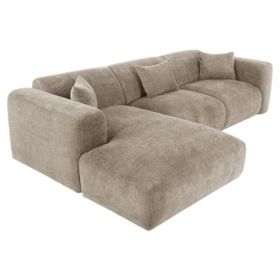 CORNER SOFA (LEFT) BRICKEN HM3275.01L BEIGE FABRIC 110-282x98-160x72Hcm.