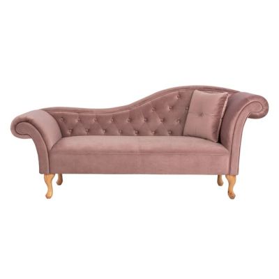 RECLINER DUSTY PINK VELVET HM3008.05 RIGHT ARM 187x61x82cm