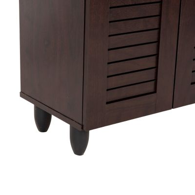 SHOE CABINET PROLLY HM9608.01 MELAMINE IN WENGE-2 DOORS-4 SHELVES 60x34x88Hcm.