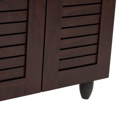 SHOE CABINET PROLLY HM9608.01 MELAMINE IN WENGE-2 DOORS-4 SHELVES 60x34x88Hcm.