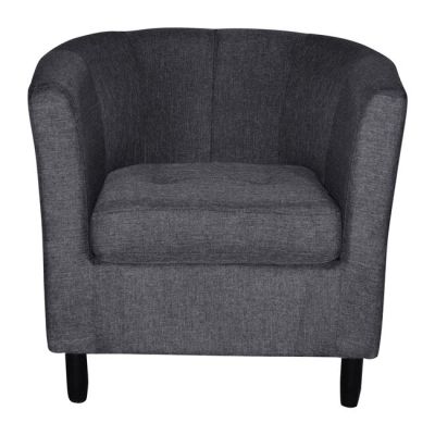 Armchair Brest with grey fabric