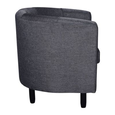 Armchair Brest with grey fabric