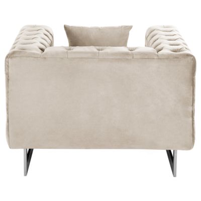 ARMCHAIR t.CHESTERFIELD CREAM HM3261.02 VELVET CREAM-METAL LEGS 99x86,5x77Hcm.