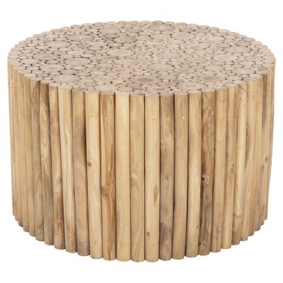 COFFEE TABLE ROUND COOTER HM9863 TEAK BRANCHES- NATURAL Φ80x50Hcm.