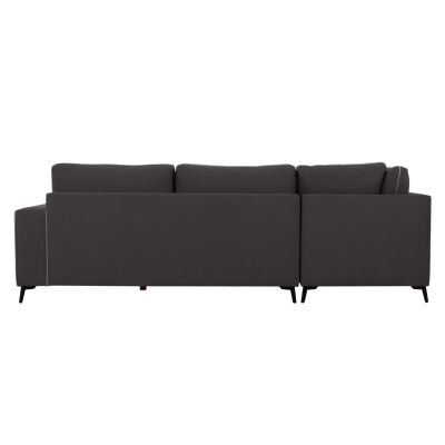 DIVA corner sofa, grey, high leg, 2pcs, left corner