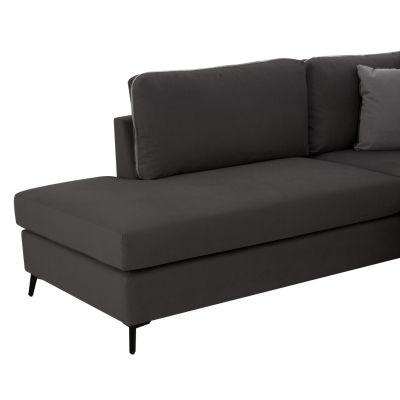 DIVA corner sofa, grey, high leg, 2pcs, left corner