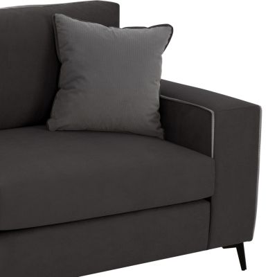 DIVA corner sofa, grey, high leg, 2pcs, left corner