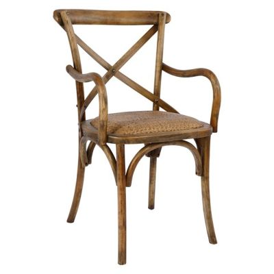 Wooden chair with arms Forenza HM0105.01 Natural and mat 52x56x89,5  cm