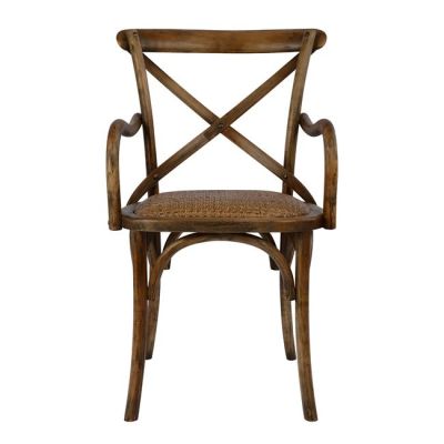 Wooden chair with arms Forenza HM0105.01 Natural and mat 52x56x89,5  cm