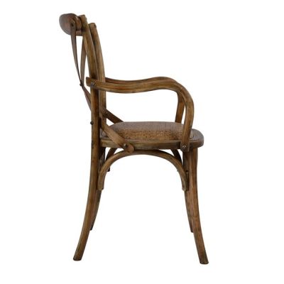 Wooden chair with arms Forenza HM0105.01 Natural and mat 52x56x89,5  cm