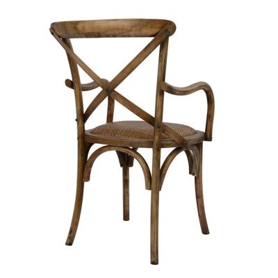 Wooden chair with arms Forenza HM0105.01 Natural and mat 52x56x89,5  cm