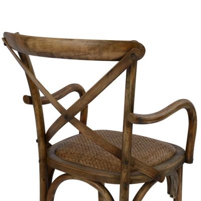 Wooden chair with arms Forenza HM0105.01 Natural and mat 52x56x89,5  cm