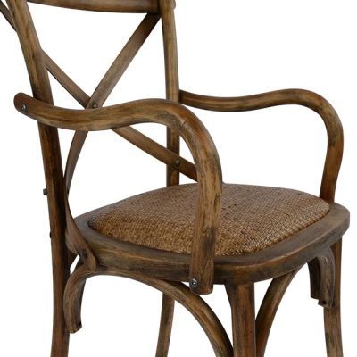 Wooden chair with arms Forenza HM0105.01 Natural and mat 52x56x89,5  cm