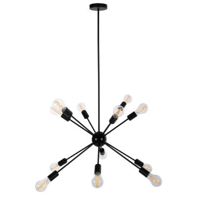 CEILING PENDANT MULTILIGHT HM4173 BLACK METAL Φ85x115H cm.