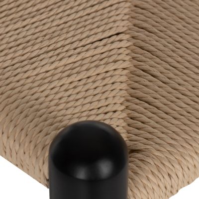 BAR STOOL BRAVE WITH WISHBONE BACK BEECH WOOD BLACK HM9405.02 48x53x100H cm.