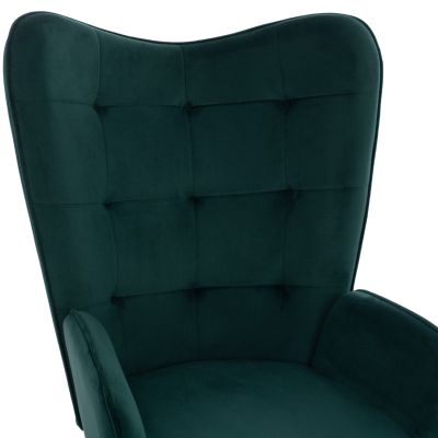 HM8918.03 armchair CRAWLEY, footstool, cypress green velvet