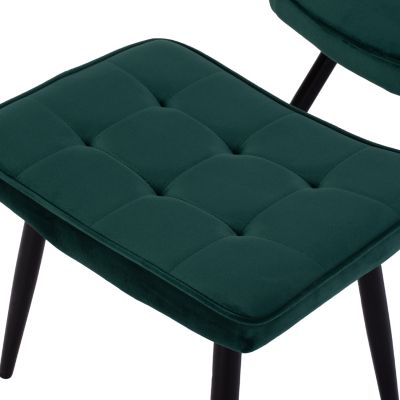 HM8918.03 armchair CRAWLEY, footstool, cypress green velvet