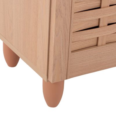 SHOE CABINET IGGY 3-DOOR HM2211.09 MELAMINE IN OAK COLOR 114Χ34Χ63Hcm.