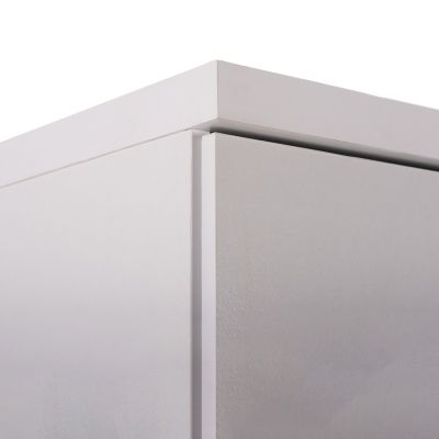 WARDROBE BAILEY HM337.05 2-LEAF 3 SHELVES MELAMINE IN WHITE 60Χ43Χ181H cm.