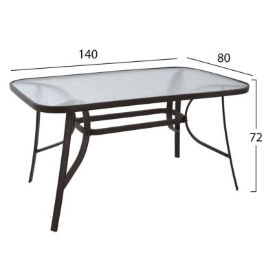 Комплект Трапезна Маса 5 части столове с възглавница и маса 140x80 HM10569.02 Кафяв