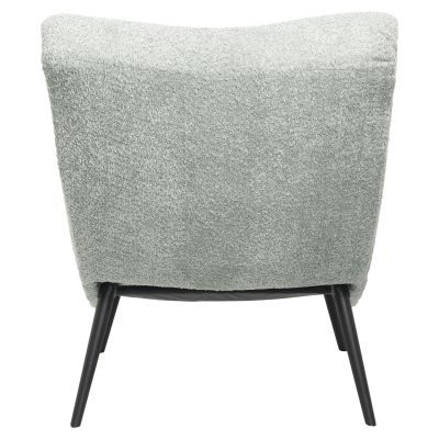 ARMCHAIR BRYM HM9605.05 PISTACHIO GREEN BOUCLE FABRIC-BLACK WOODEN LEGS 97x80x100Hcm.